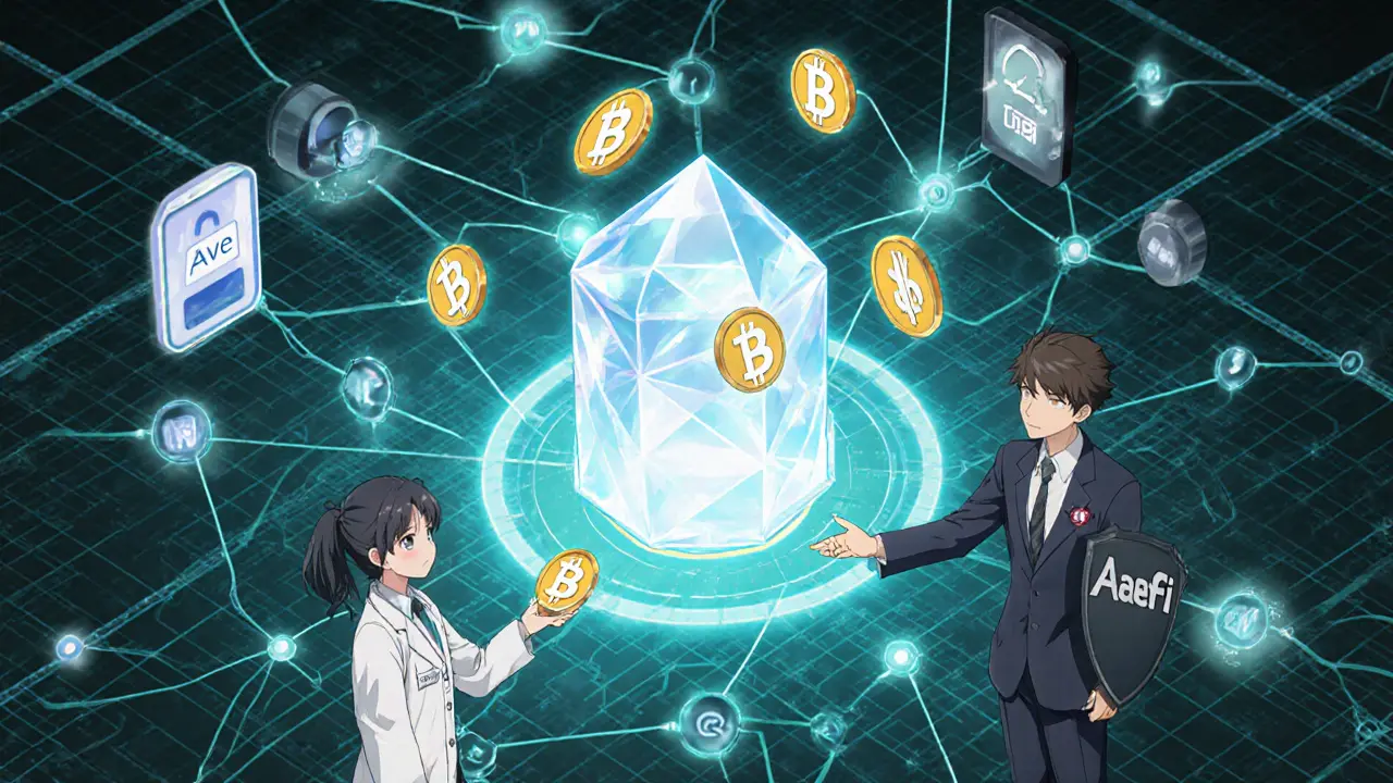 Red de validadores y contratos con tokens LST entregados a Aave y Curve.