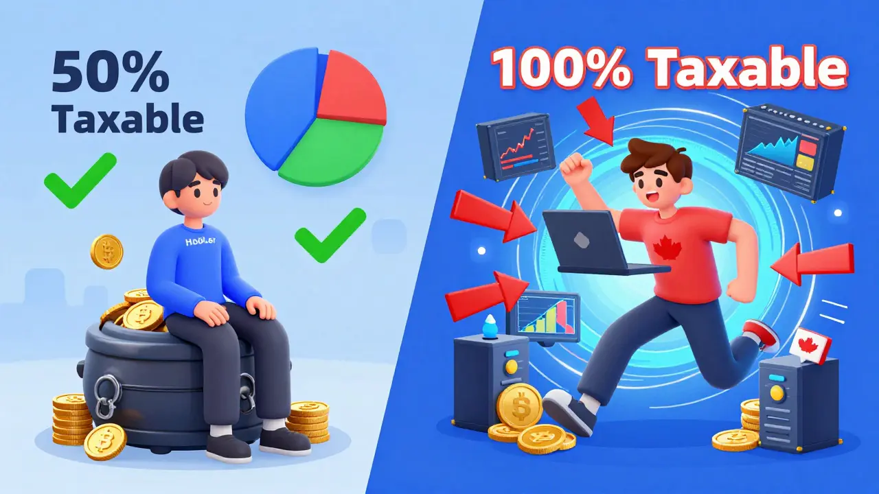 Anime comparison of capital gains vs ordinary income for crypto