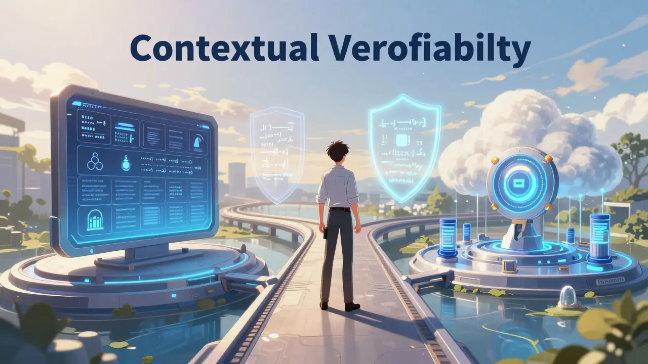 Arquitectura híbrida con almacenamiento off-chain y pruebas de conocimiento cero para cumplimiento.