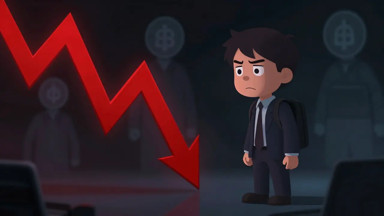 Anime que muestra riesgos y volatilidad de inversión cripto