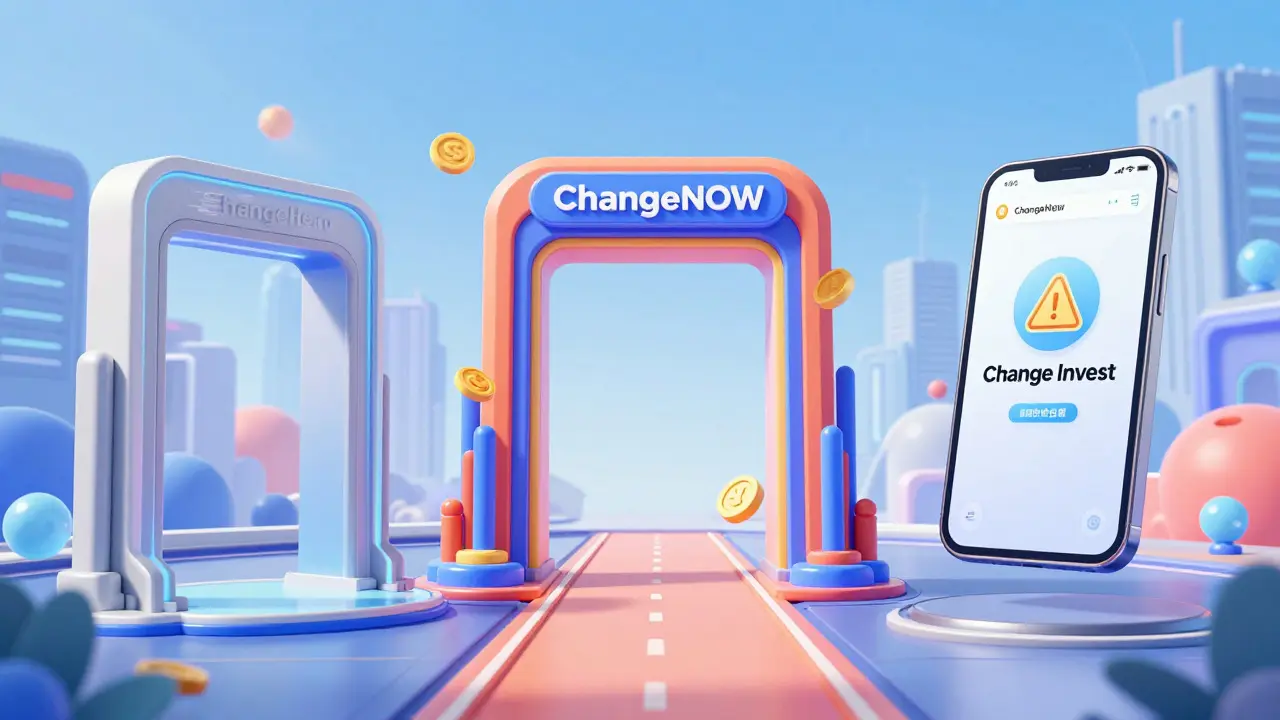 Anime estilo: Tres portales digitales representando las plataformas Change