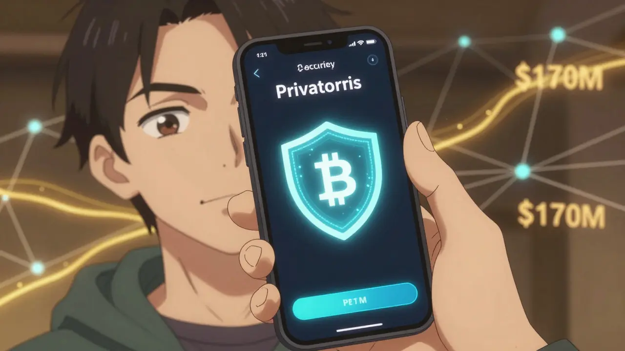 Anime estilo: Usuario seguro con billetera no custodiable y escudo digital