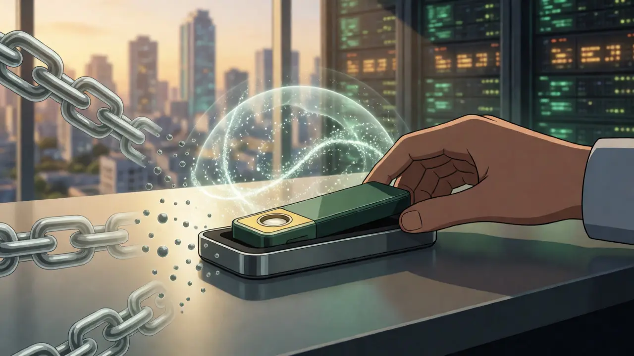 Cartera fría protegida contra hackeos en estilo anime